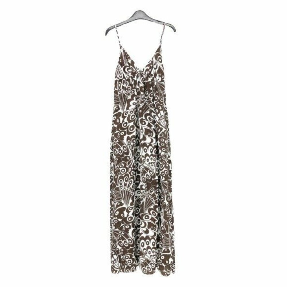 Maria Bianca Nero Cotton/Silk Maxi Dress Sz P (see item descr) $398 New